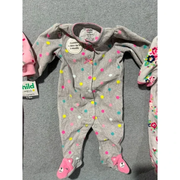 Baby Girl Clothes Newborn-6 Months 7 PC Lot Bodysuits Sleepers Garanimals+ New! - Picture 5 of 10